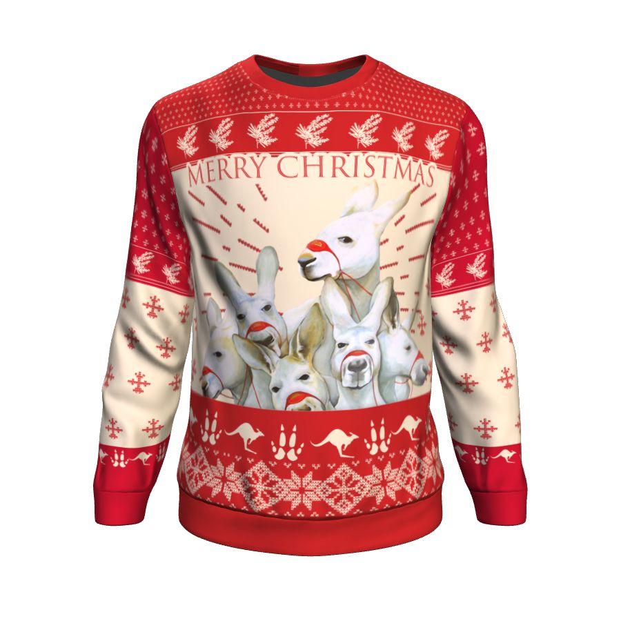 Christmas Australia Sweater - Kangaroo Shirt Merry Christmas - Unisex - Vibe Hoodie Shop