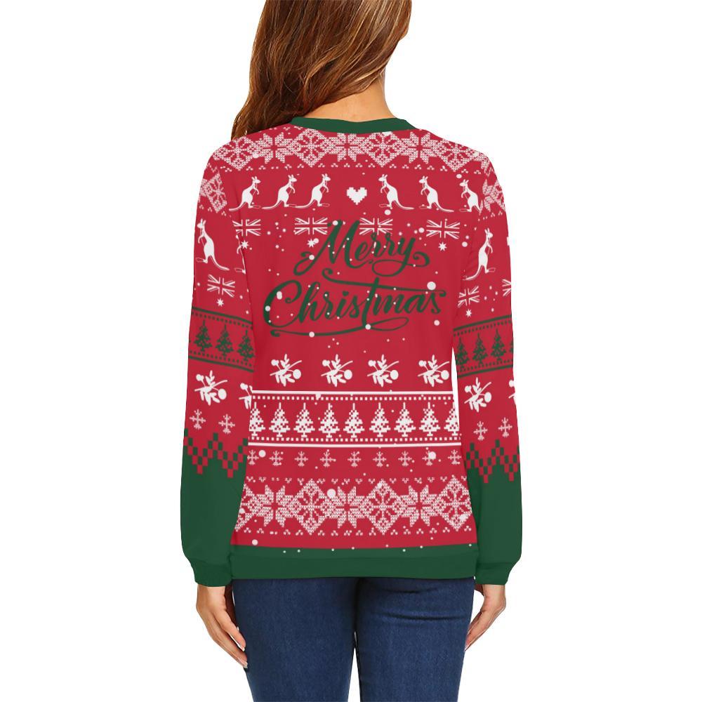 Christmas Sweatshirt, Santa Claus In Beach Koala Kangaroo - Vibe Hoodie Shop