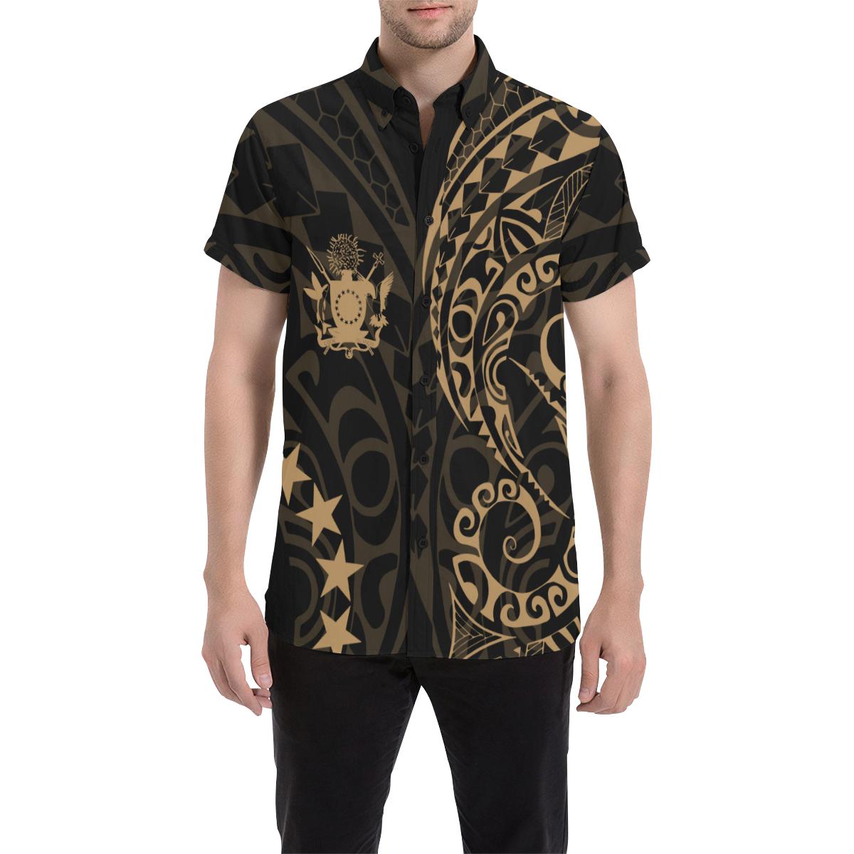 Cook Islands Short Sleeve Shirt Gold - Vibe Hoodie Shop