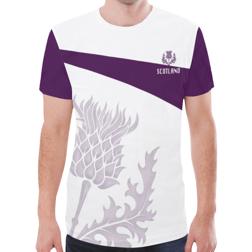 Scotland T shirt - Unisex Sporty Purple Thistle Pride - Vibe Hoodie Shop