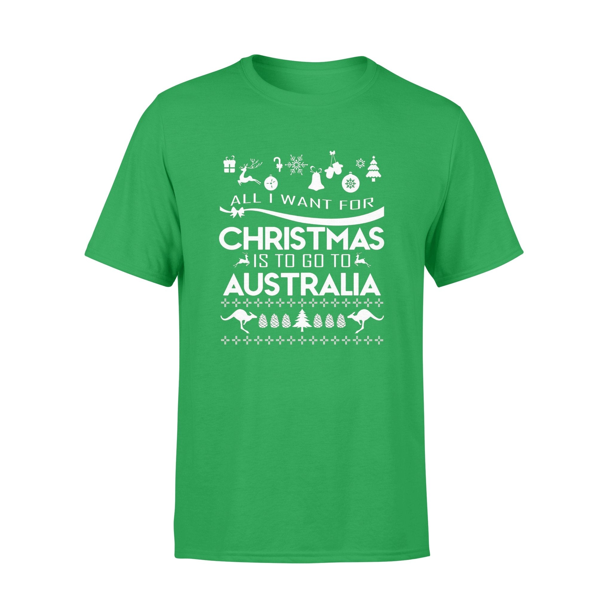 Australia Christmas T shirt - Kangaroo T shirt Patterns - Unisex - Vibe Hoodie Shop