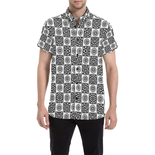 Check New Shop All Over Print Short Sleeve Shirt - Vibe Hoodie Shop