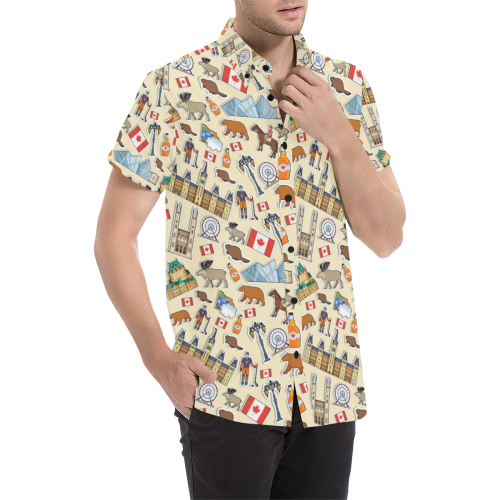 All About Canada Men's Short Sleeve Shirt 03 - Vibe Hoodie Shop