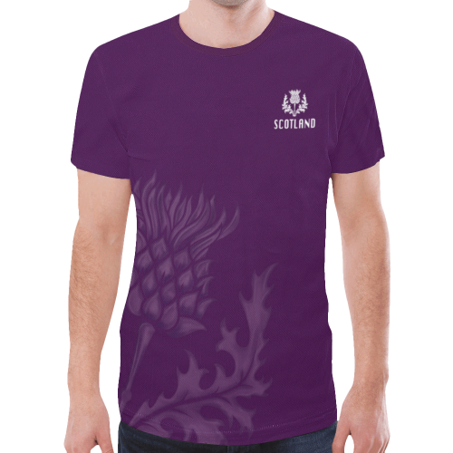 Scotland T shirt - Unisex Purple Thistle - Vibe Hoodie Shop