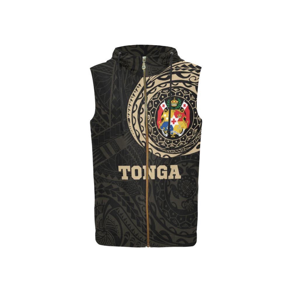 Tonga In My Heart Zipper Sleeveless Hoodie - Vibe Hoodie Shop