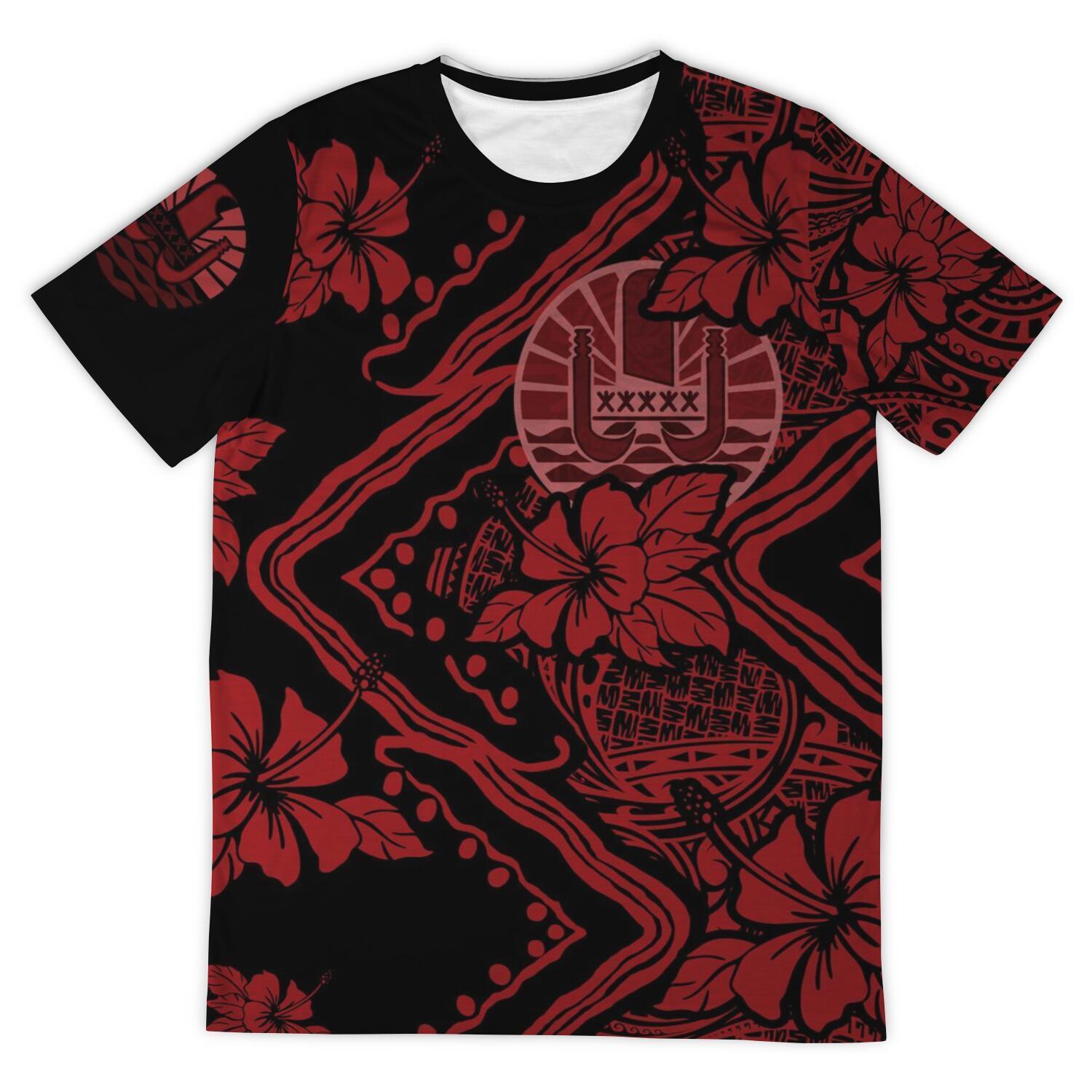 Tahiti T shirt Hibiscus Polynesian - Vibe Hoodie Shop