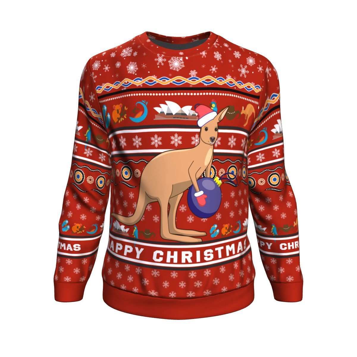 Christmas Australia Sweater - Kangaroo Shirt Merry Christmas - KID