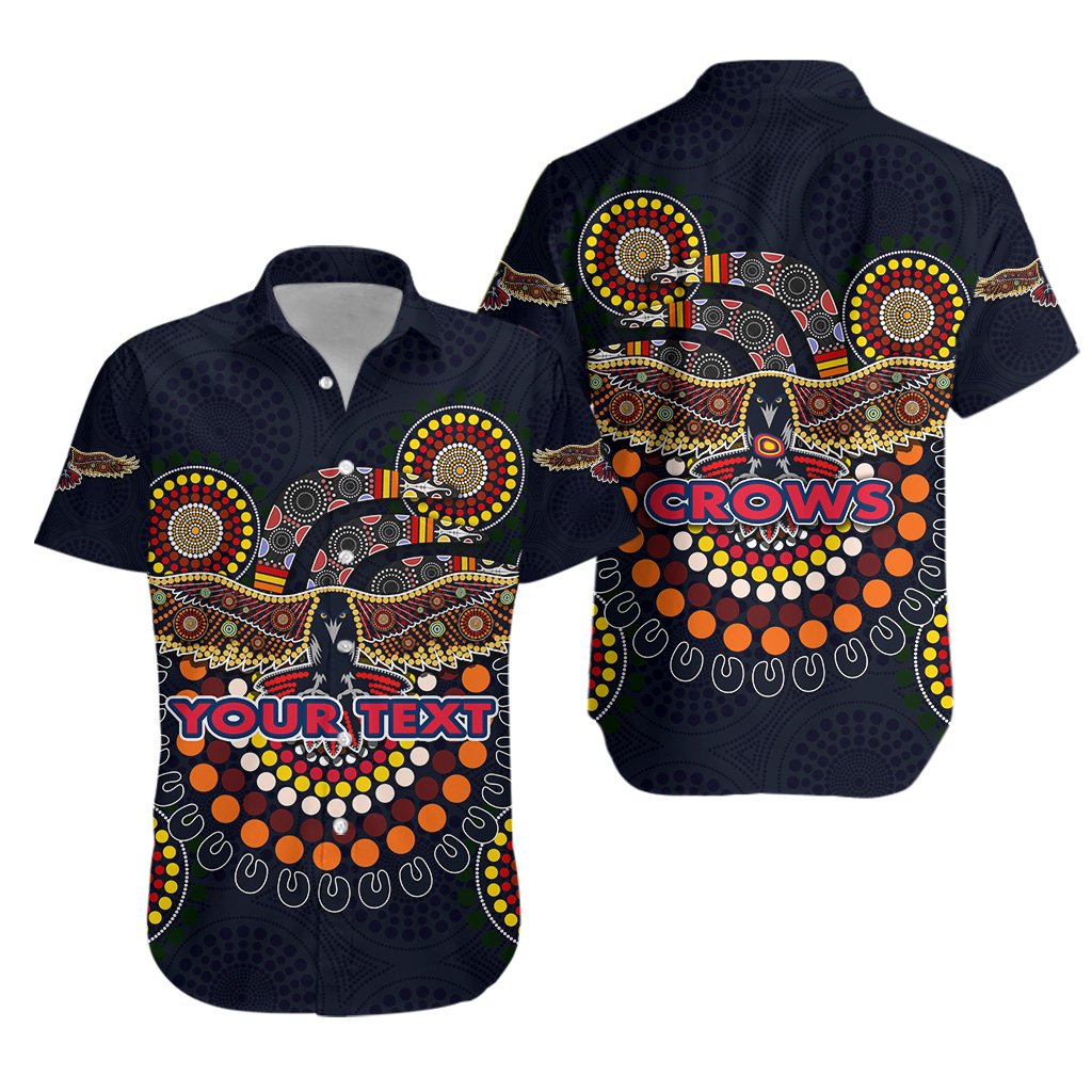 (Custom Personalised) Adelaide Hawaiian Shirt Indigenous Crows - Vibe Hoodie Shop