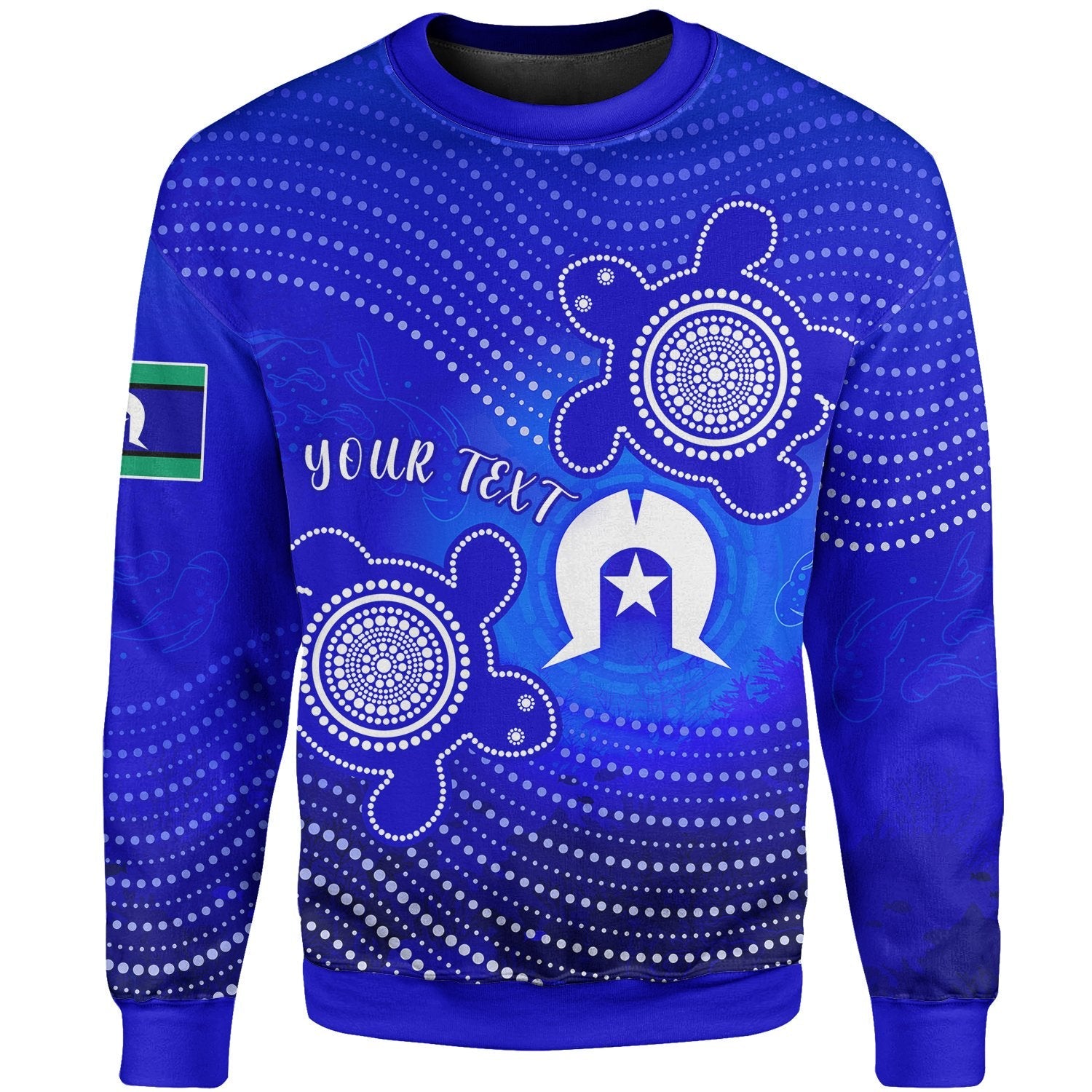 Custom Torres Strait Islanders Sweaters - Torres Symbol With Indigenous Turtle - Vibe Hoodie Shop