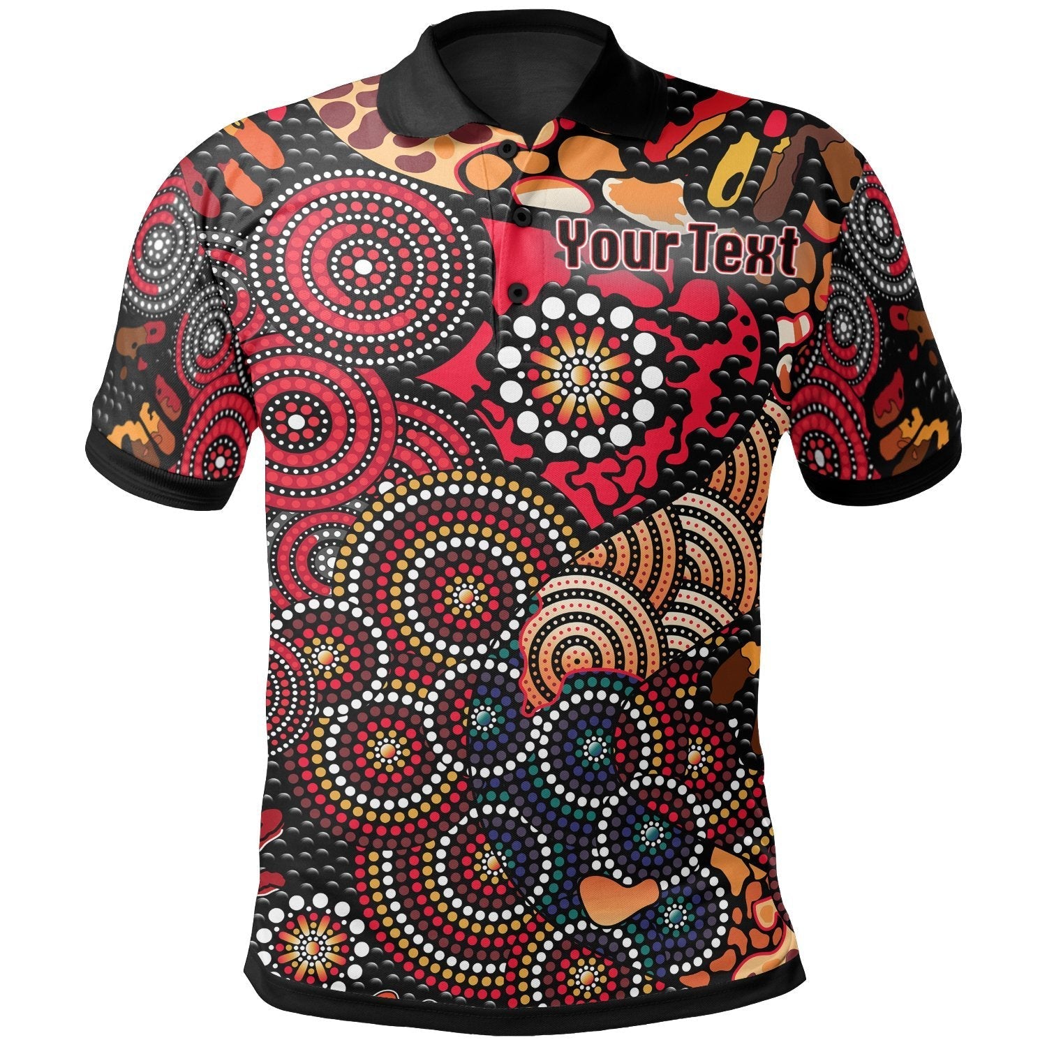 Custom Vibe Hoodie Aboriginal Polo Shirts - Dot Painting Art Indigenous Color RLT20 - Vibe Hoodie Shop
