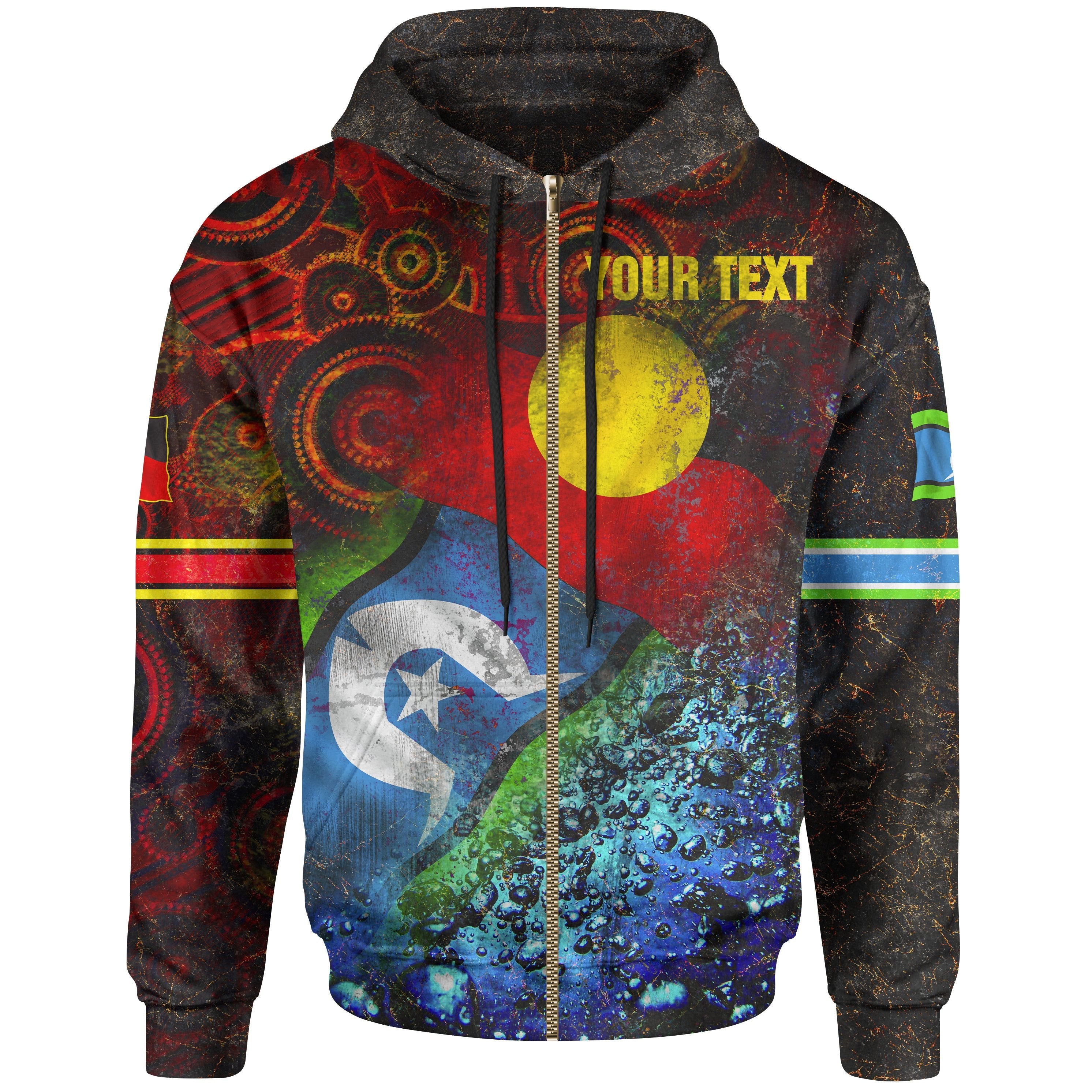 Custom Zip - Up Hoodie - Always Was, Always Will Be NAIDOC Week 2021 - Vibe Hoodie Shop