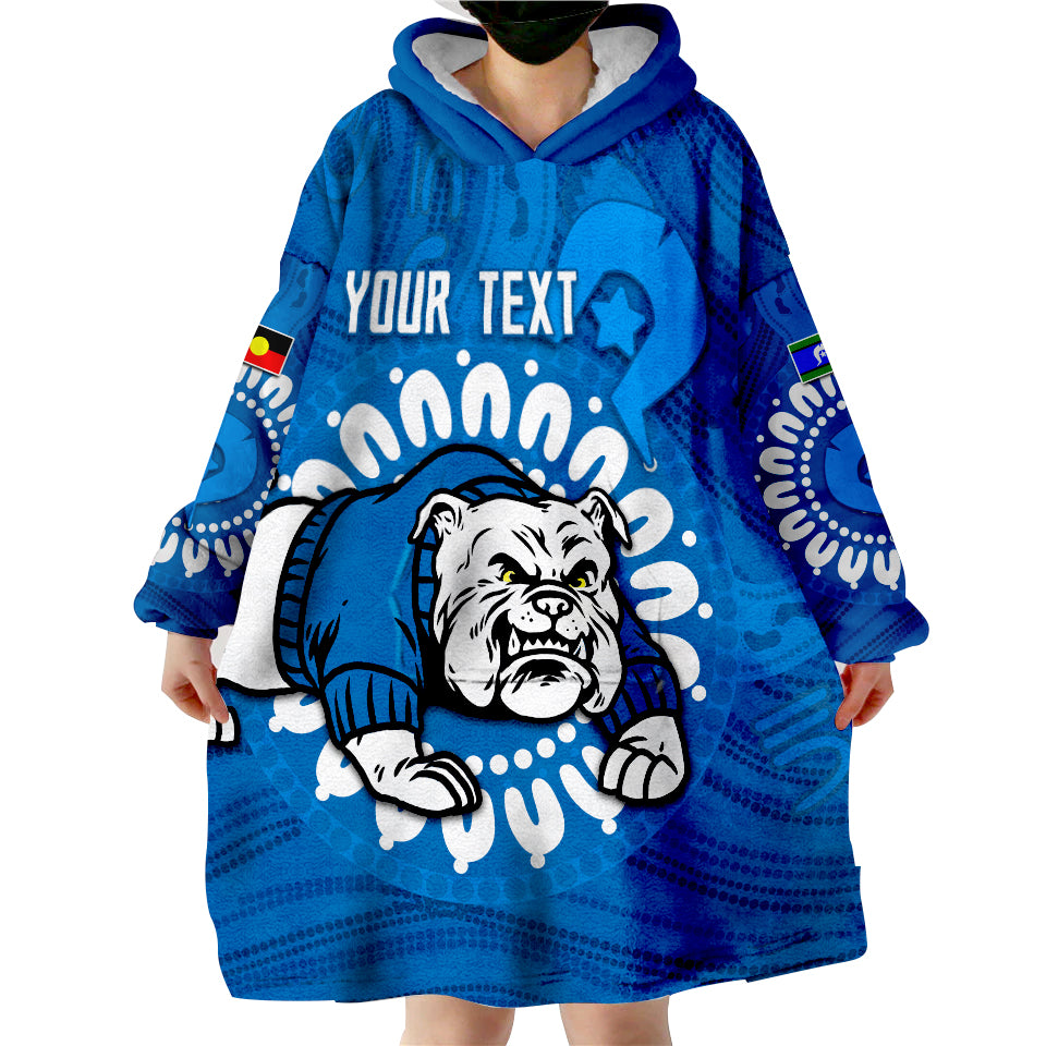 (Custom Personalised) Bulldogs NAIDOC Indigenous Wearable Blanket Hoodie - Vibe Hoodie Shop