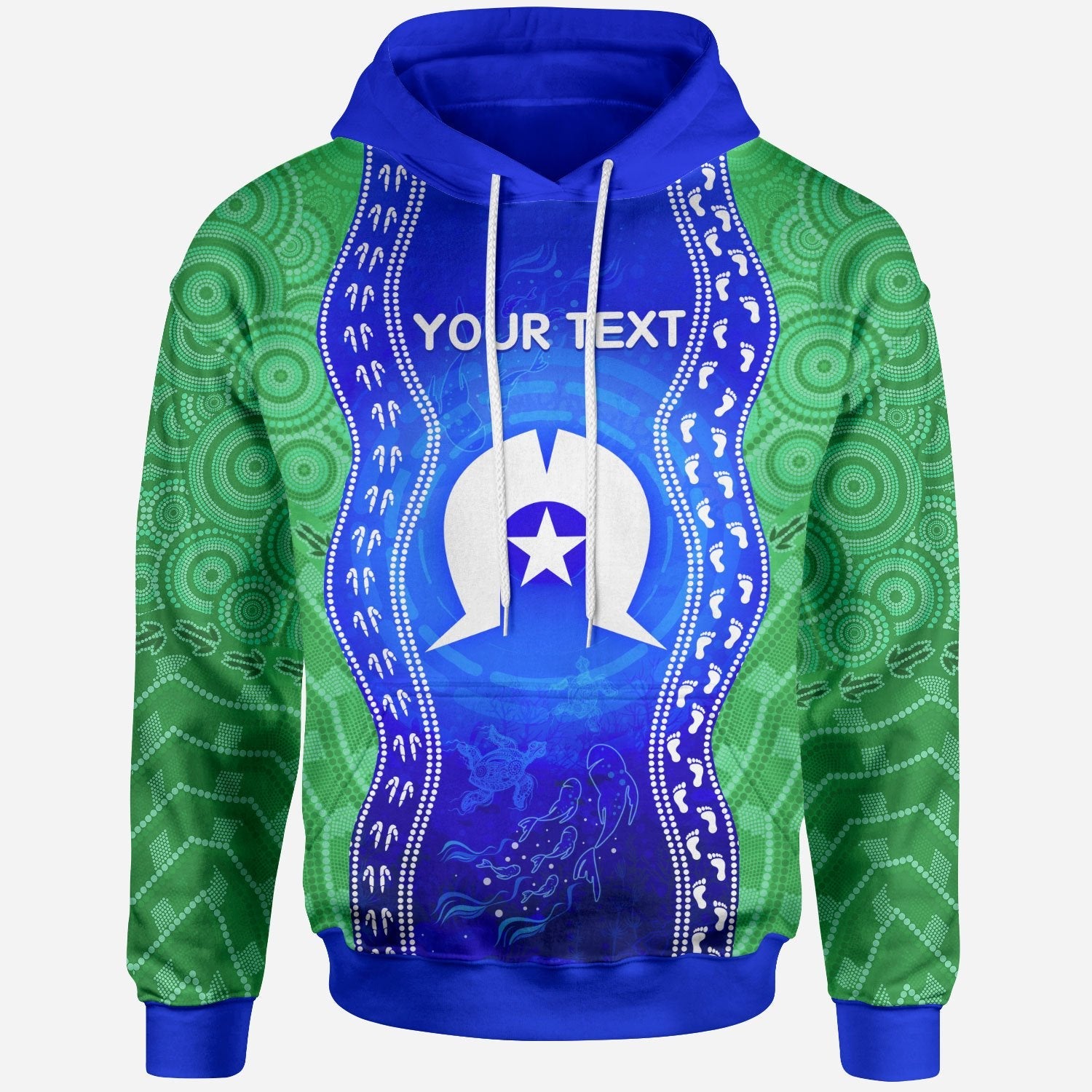 Custom Torres Strait Islanders Hoodie - Torres Symbol With Aboriginal Patterns - Vibe Hoodie Shop