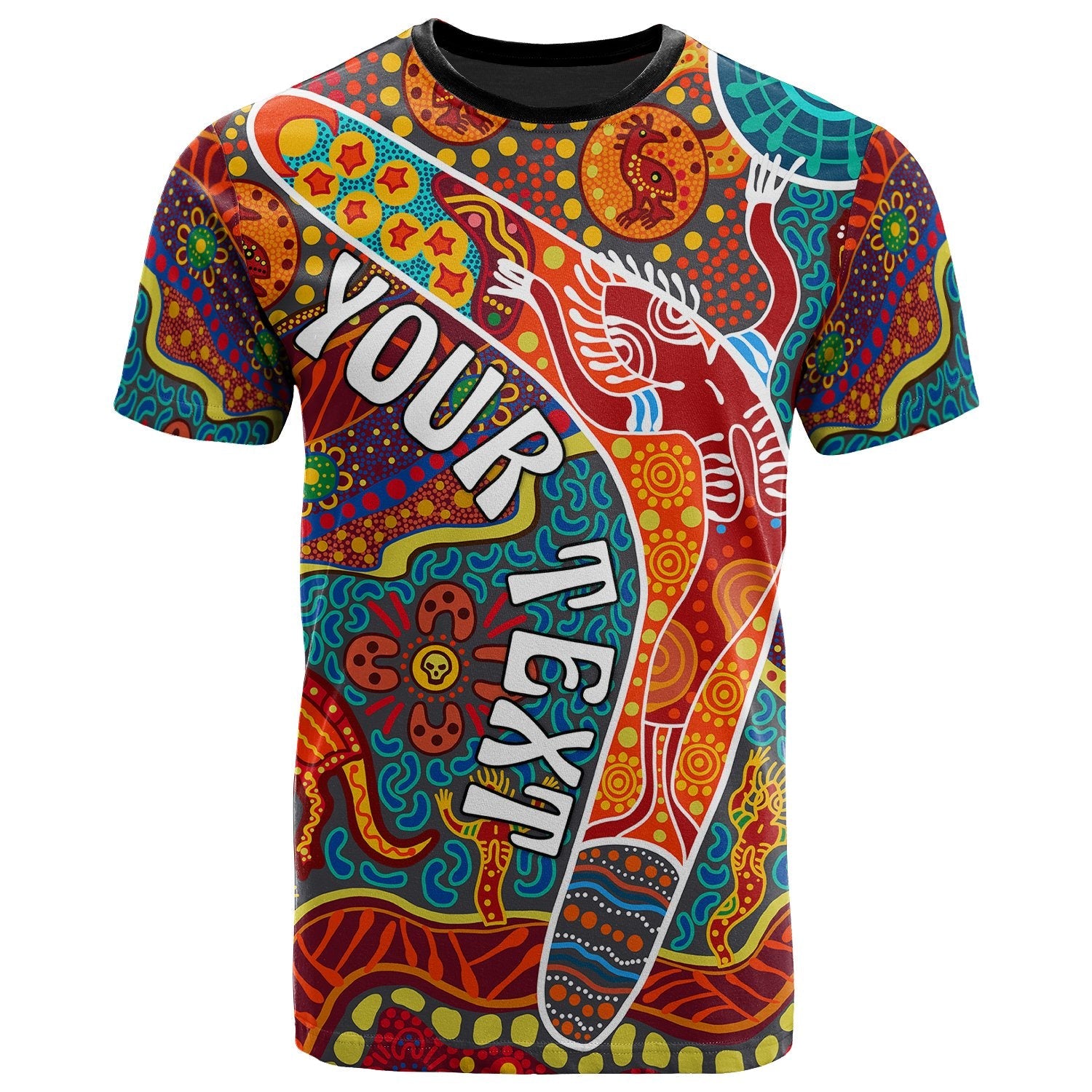 Aboriginal Personalised T shirt - Indigenous Boomerang - Vibe Hoodie Shop