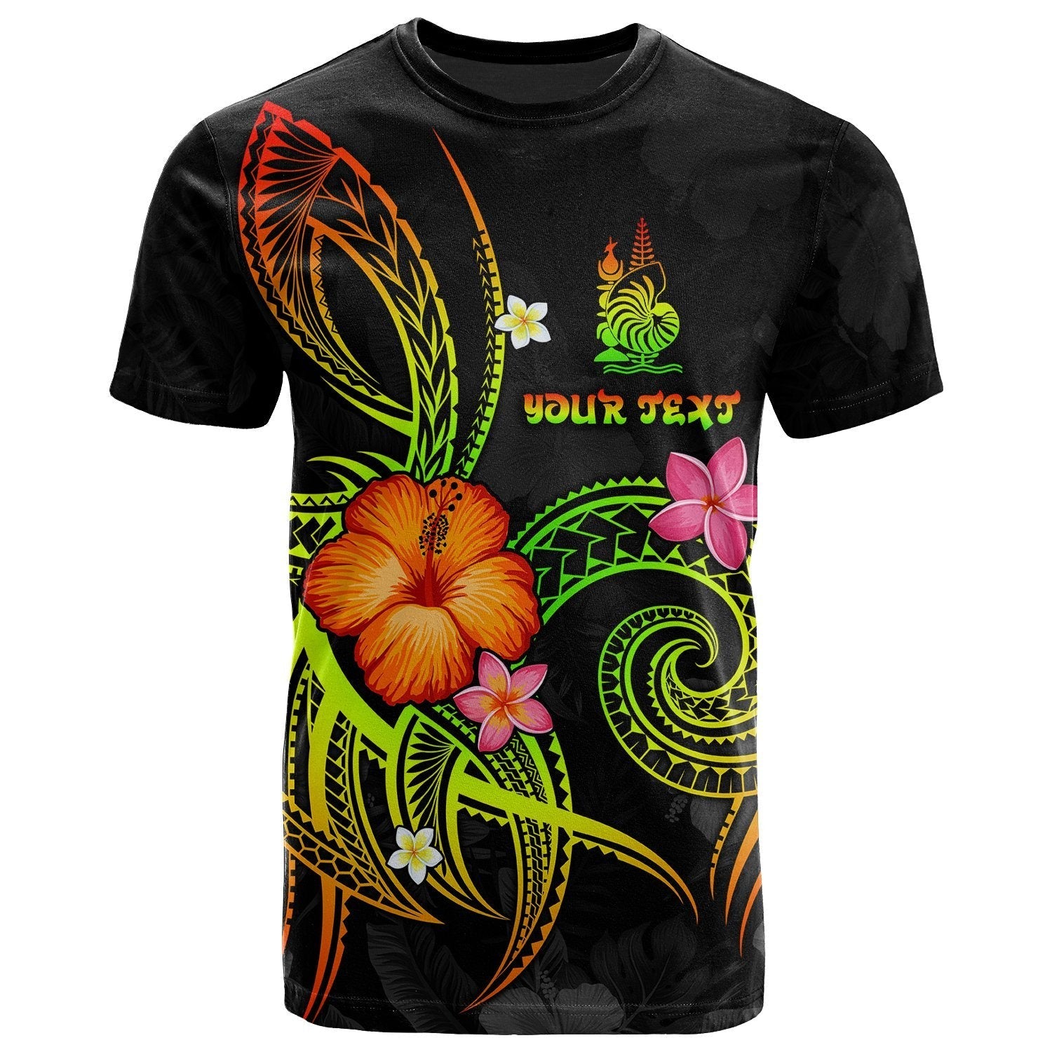 New Caledonia Polynesian Personalised T shirt - Legend of New Caledonia (Reggae) - Vibe Hoodie Shop