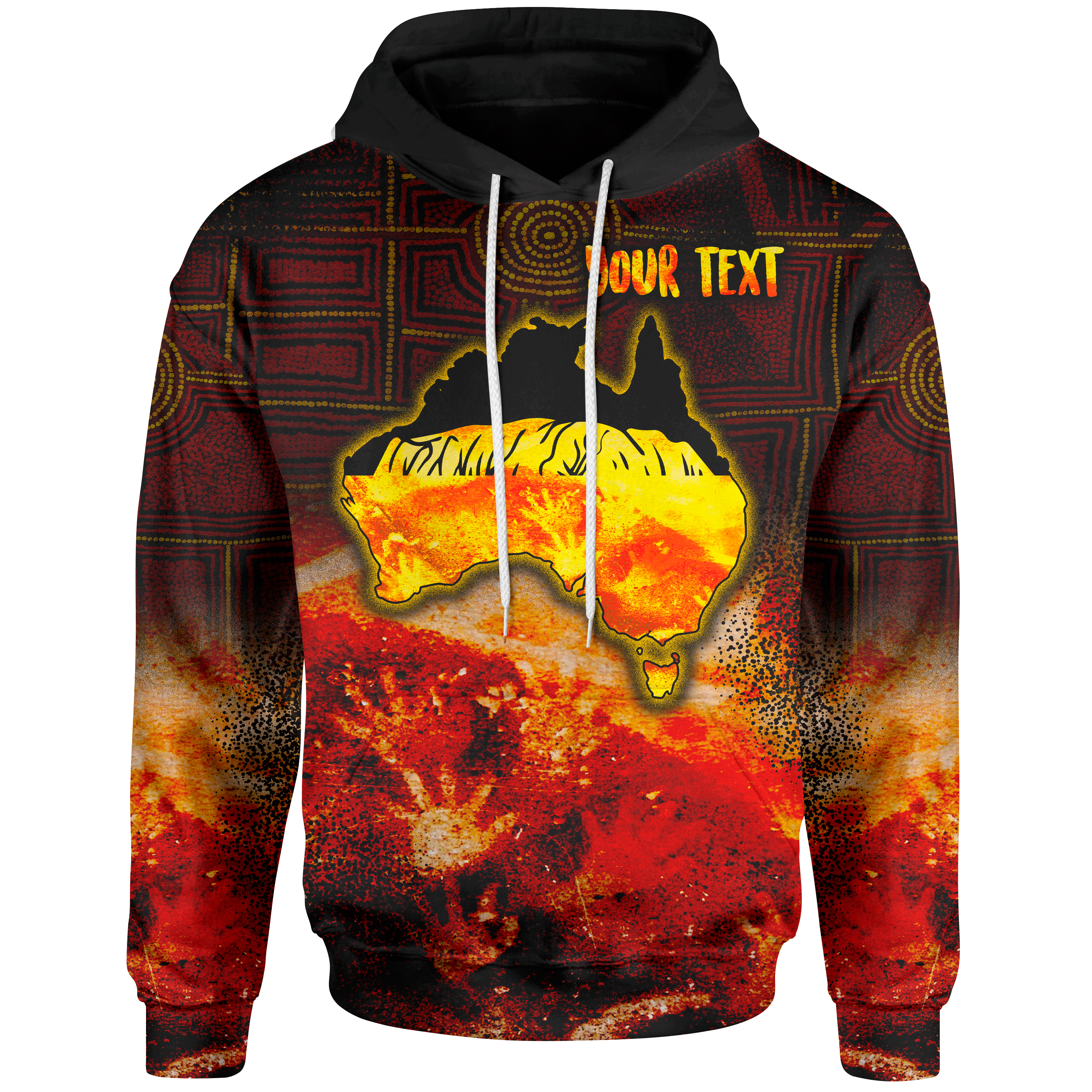 Aboriginal Personalised Hoodie - Anangu Custodians - Vibe Hoodie Shop