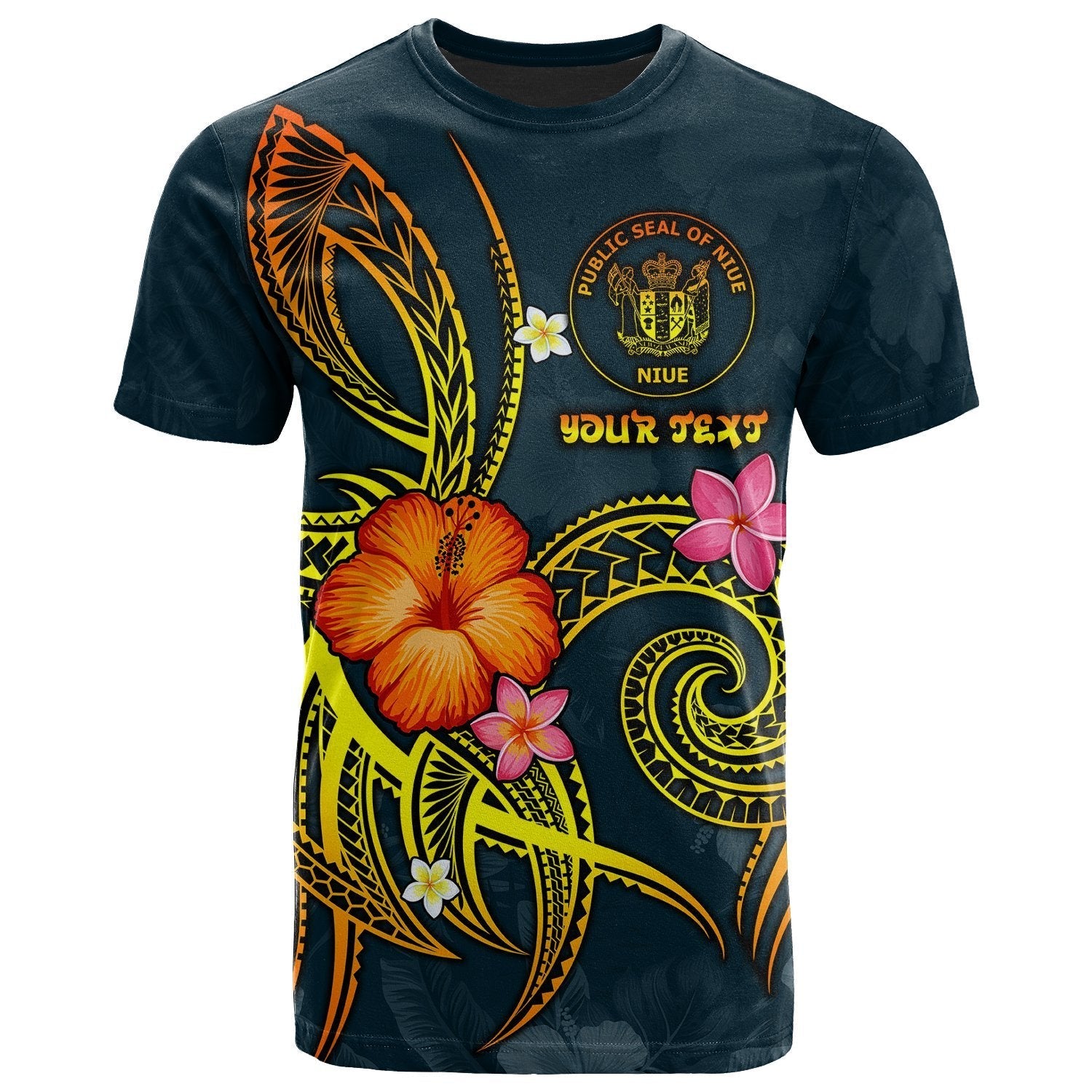 Niue Polynesian Personalised T shirt - Legend of Niue (Blue) - Vibe Hoodie Shop