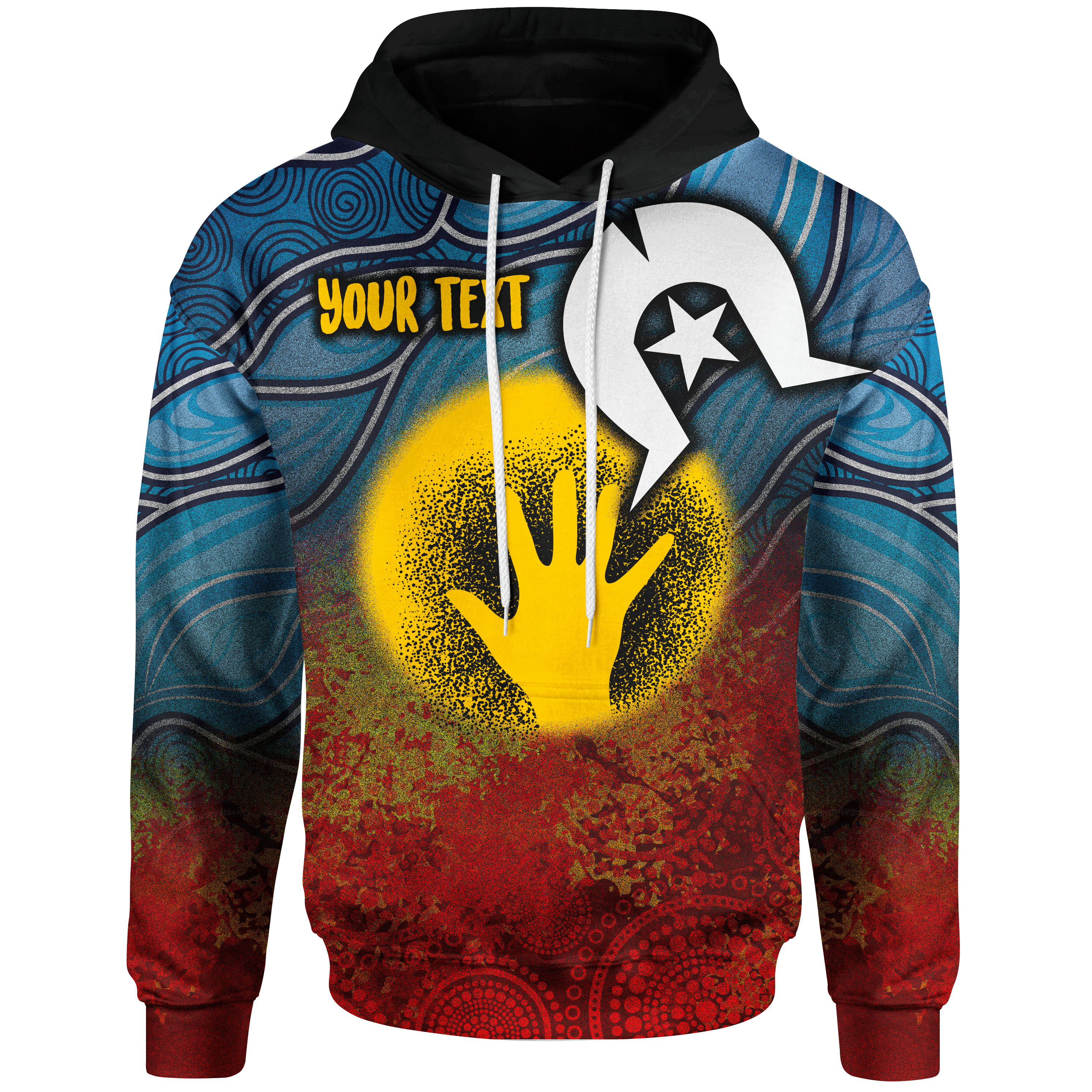 Custom Aboriginal Hoodie - Aboriginal and Torres Strait Islanders Flag - Vibe Hoodie Shop