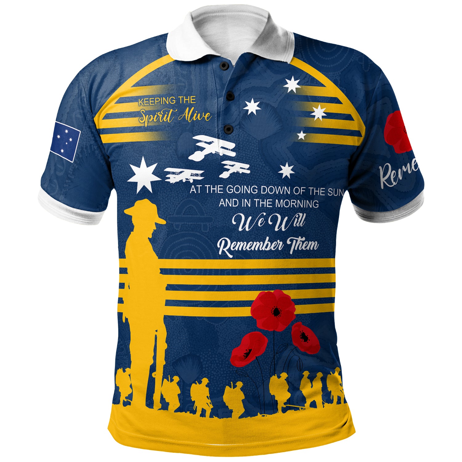 Australia Parramatta Anzac Custom Polo Shirt - Keeping the Spirit Alive Polo Shirt - Vibe Hoodie Shop