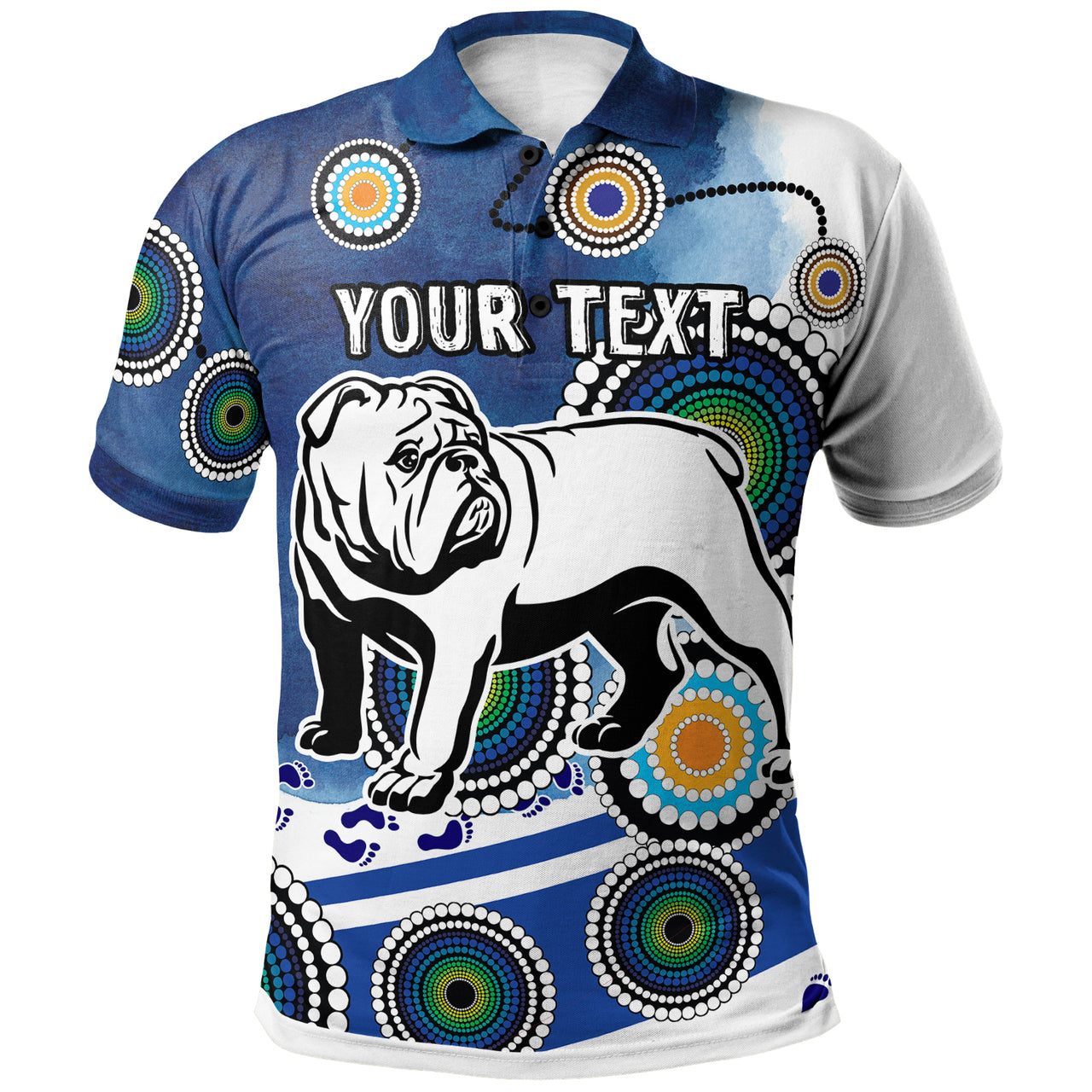 Bulldogs Rugby Polo Shirt - Indigenous Bulldogs RLT13 - Vibe Hoodie Shop