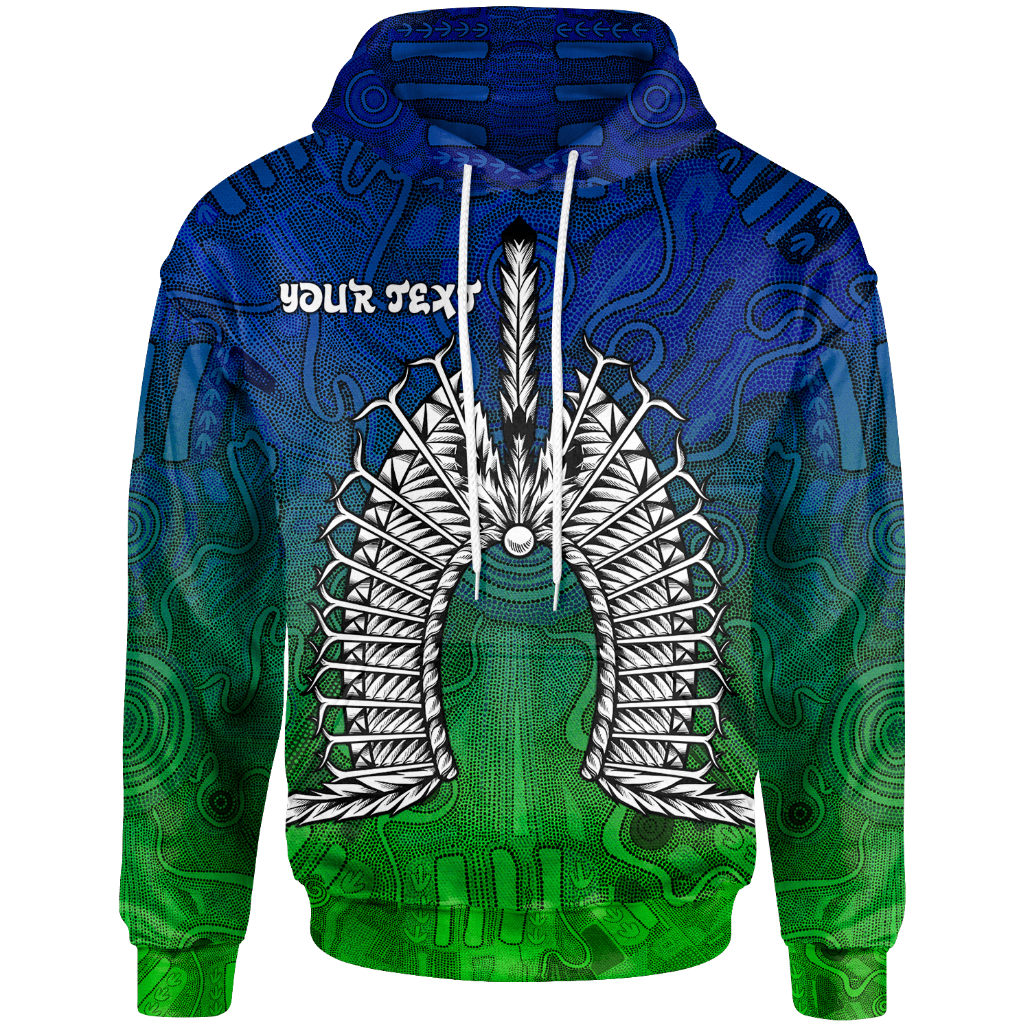 (Custom Text) Torres Strait Islanders Hoodie - Dhari Mask - Vibe Hoodie Shop