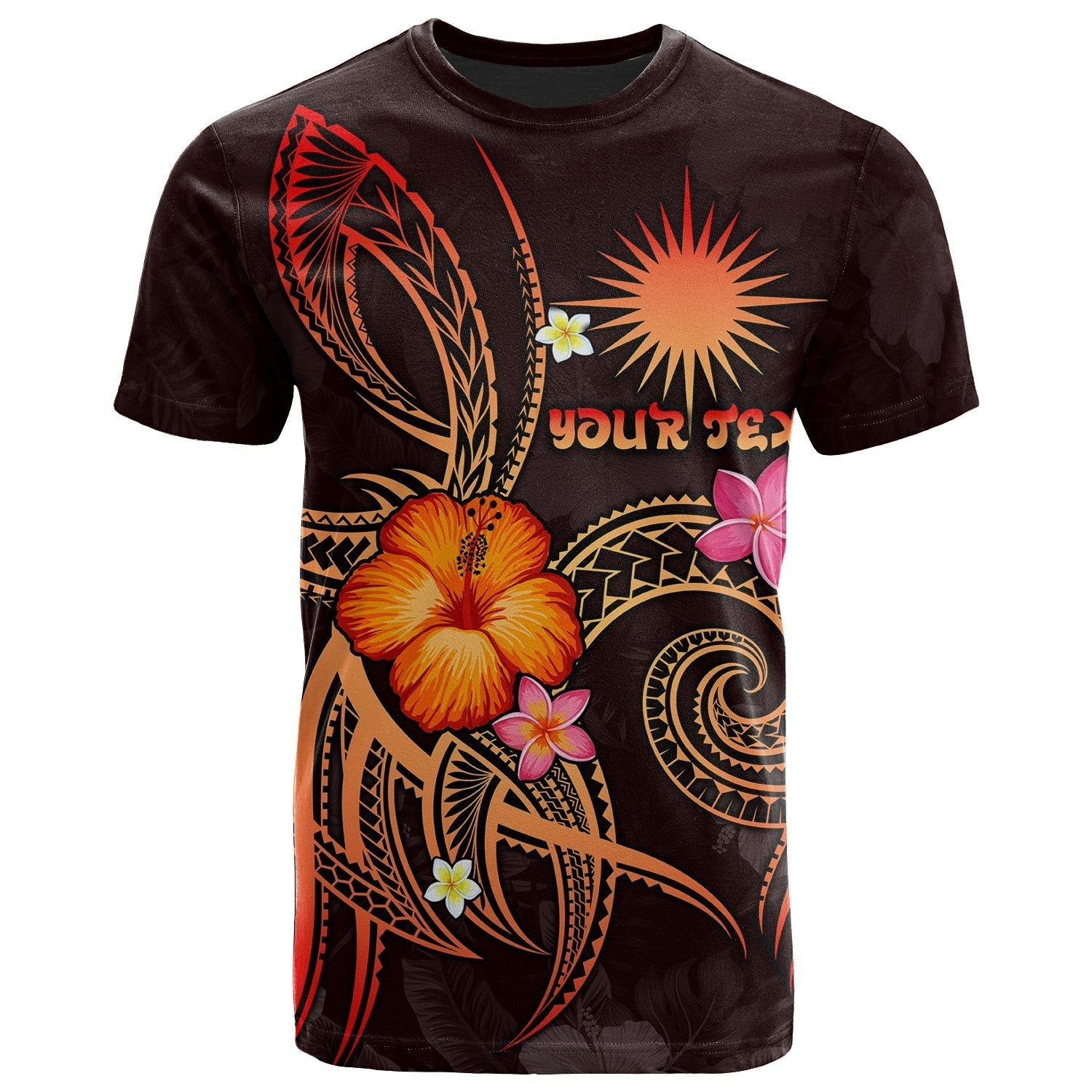 Marshall Islands Polynesian Personalised T shirt - Legend of Marshall Islands (Red) - Vibe Hoodie Shop