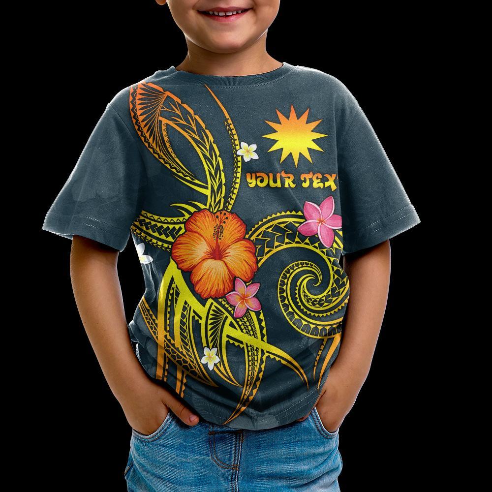 Nauru Polynesian Personalised T shirt - Legend of Nauru (Blue) - Vibe Hoodie Shop