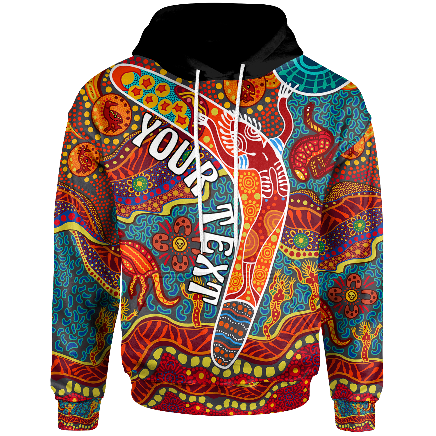 Aboriginal Personalised Hoodie - Indigenous Boomerang - Vibe Hoodie Shop