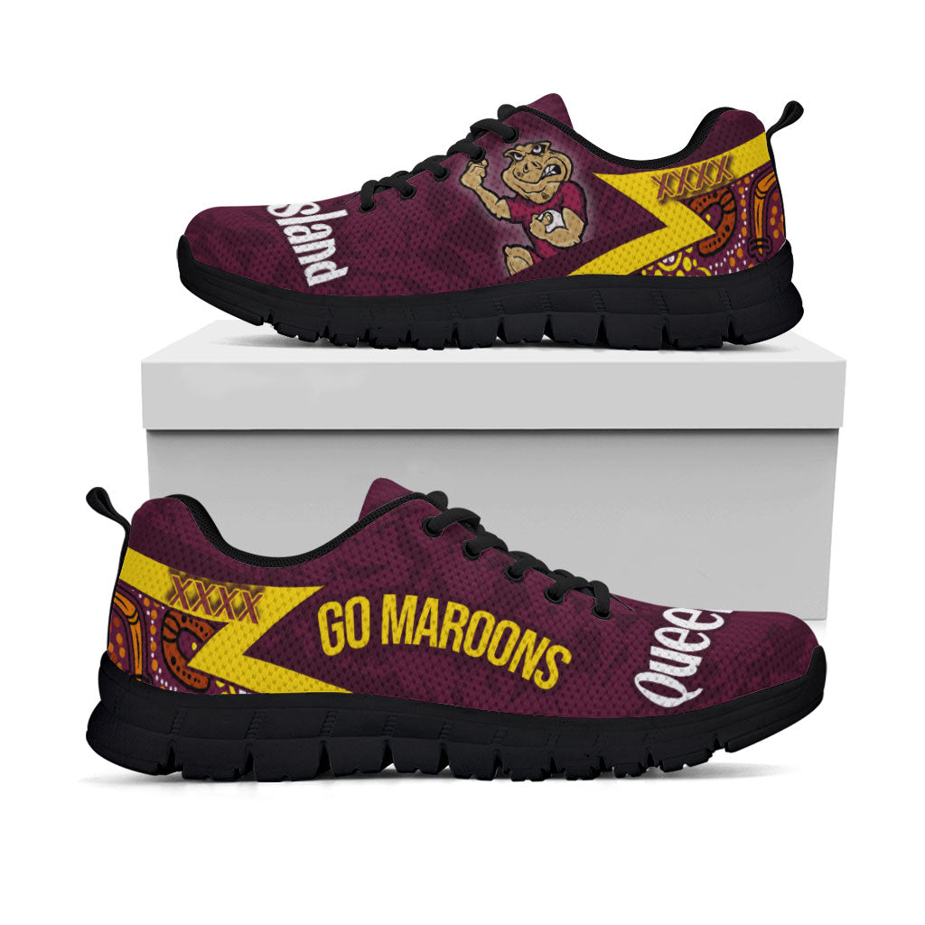 Queensland Rugby League Team Sneakers - Queensland Maroons Sport State Of Origin Sneakers - Vibe Hoodie Shop