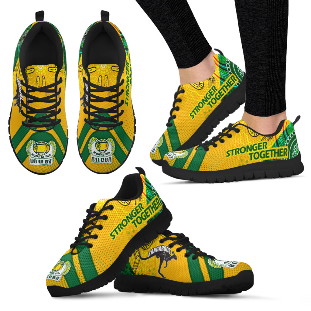 Kangaroos Rugby Sneakers - Kangaroos Mascot STRONGER TOGETHER Sneakers - Vibe Hoodie Shop