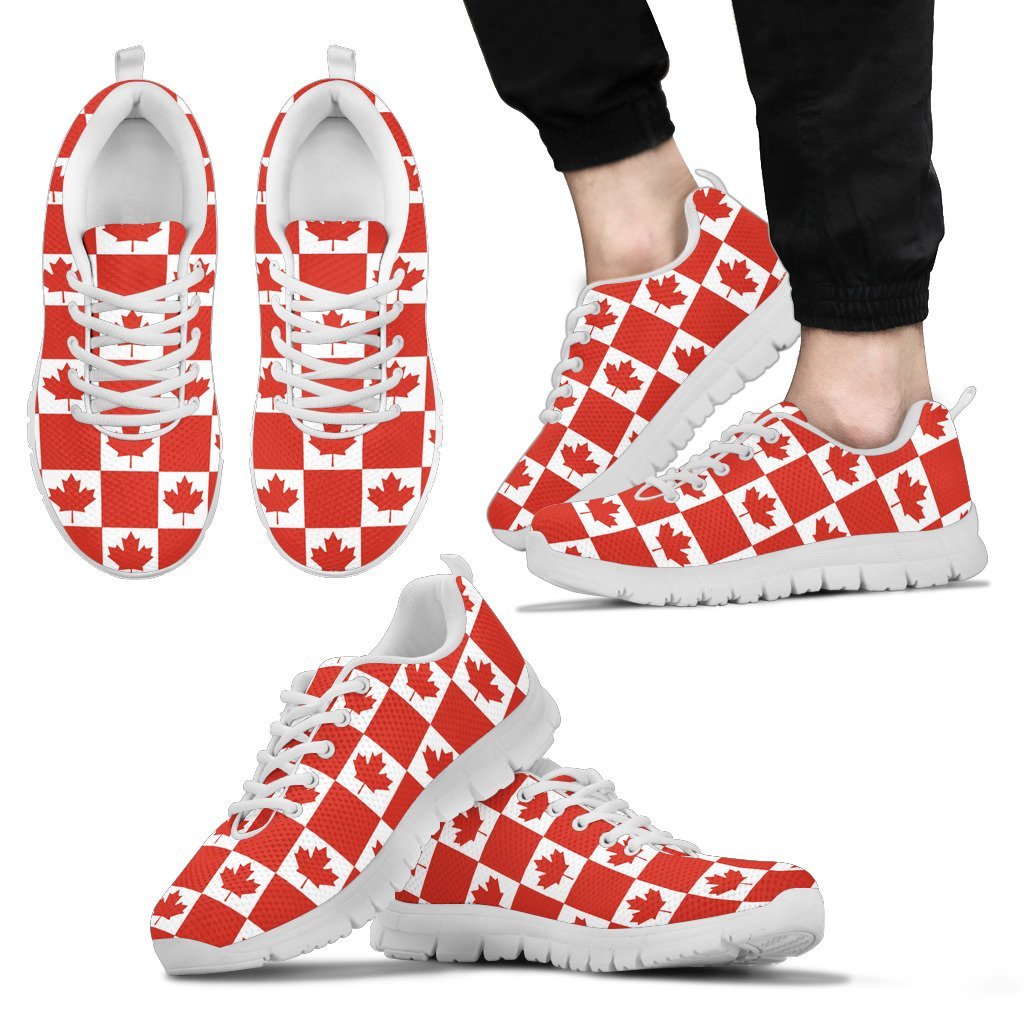 Canada Sneakers - Maple Leaf Pattern - Vibe Hoodie Shop