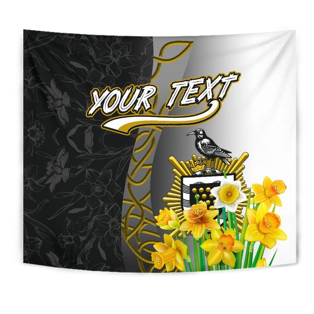 Cornwall Celtic Custom Personalised Tapestry - Daffodil With Seal - Vibe Hoodie Shop