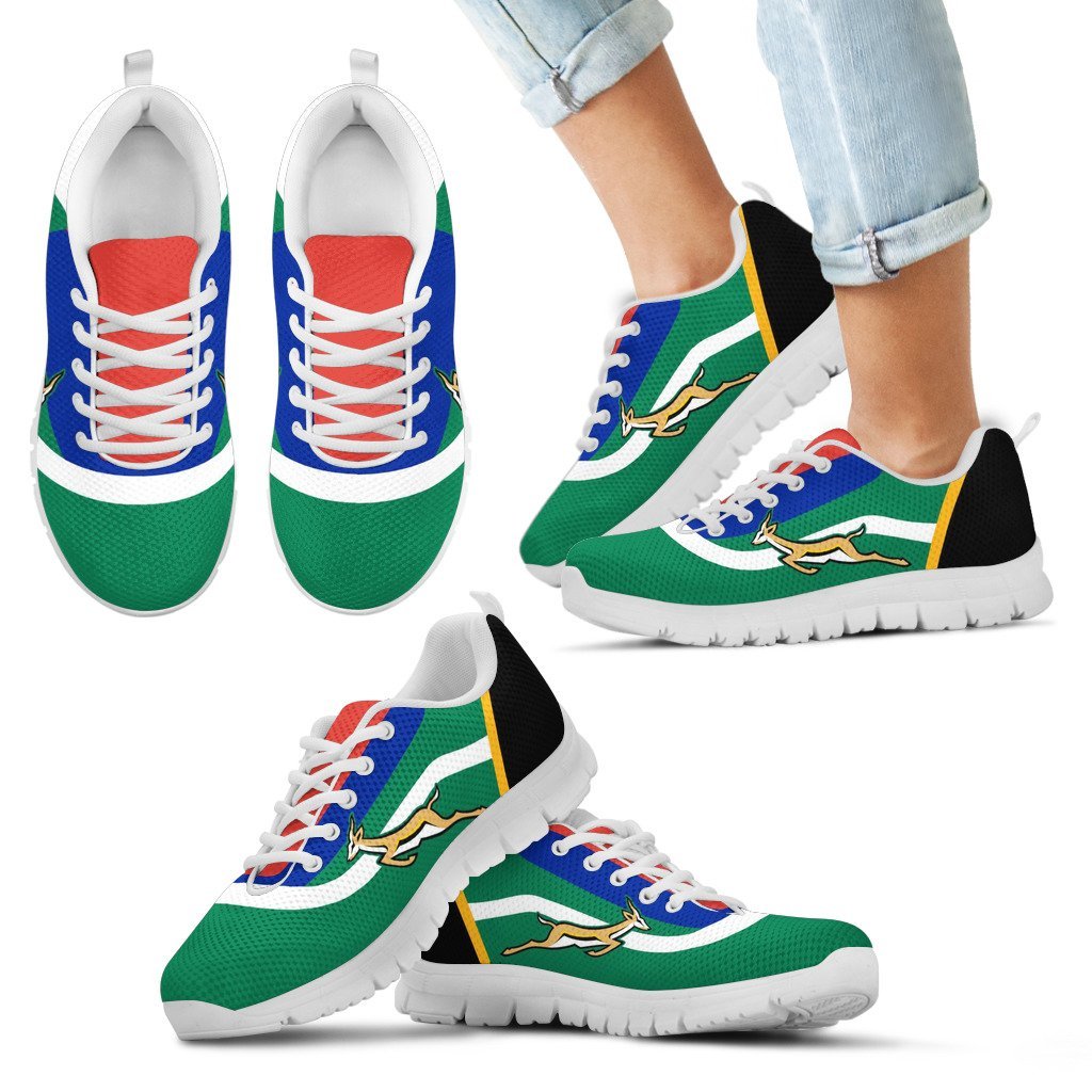 South Africa Flag Springboks Sneakers - Vibe Hoodie Shop