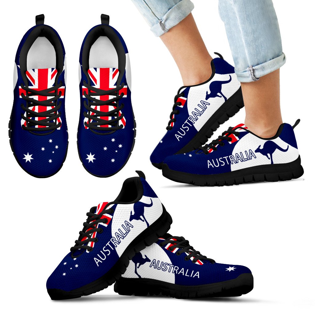 Sneakers - Australian Flag Shoes Kangaroo Symbol Sport Version - Unisex - Vibe Hoodie Shop