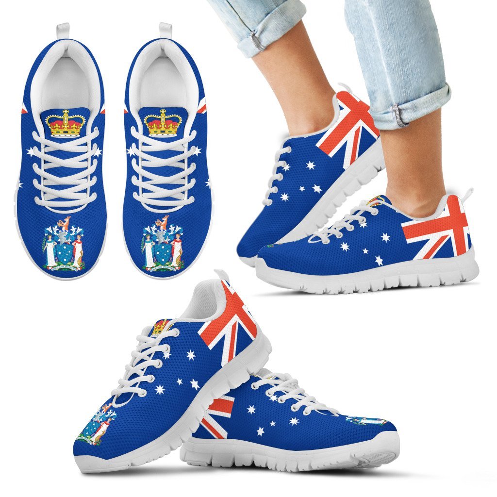 Sneakers - Australia Fag Shoes Victoria Flag And Coat Of Arms - Unisex - Vibe Hoodie Shop