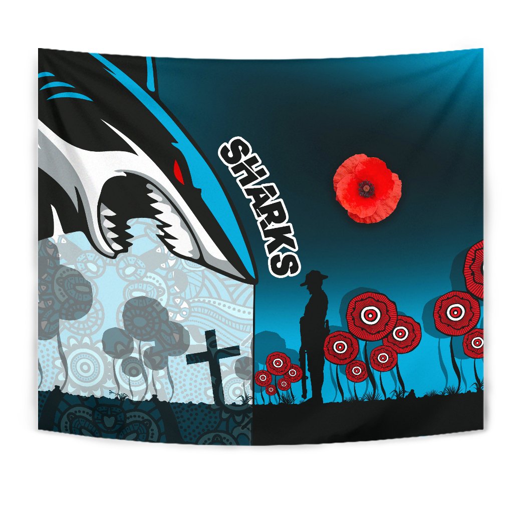 Sharks Tapestry Cronulla ANZAC Day - Vibe Hoodie Shop