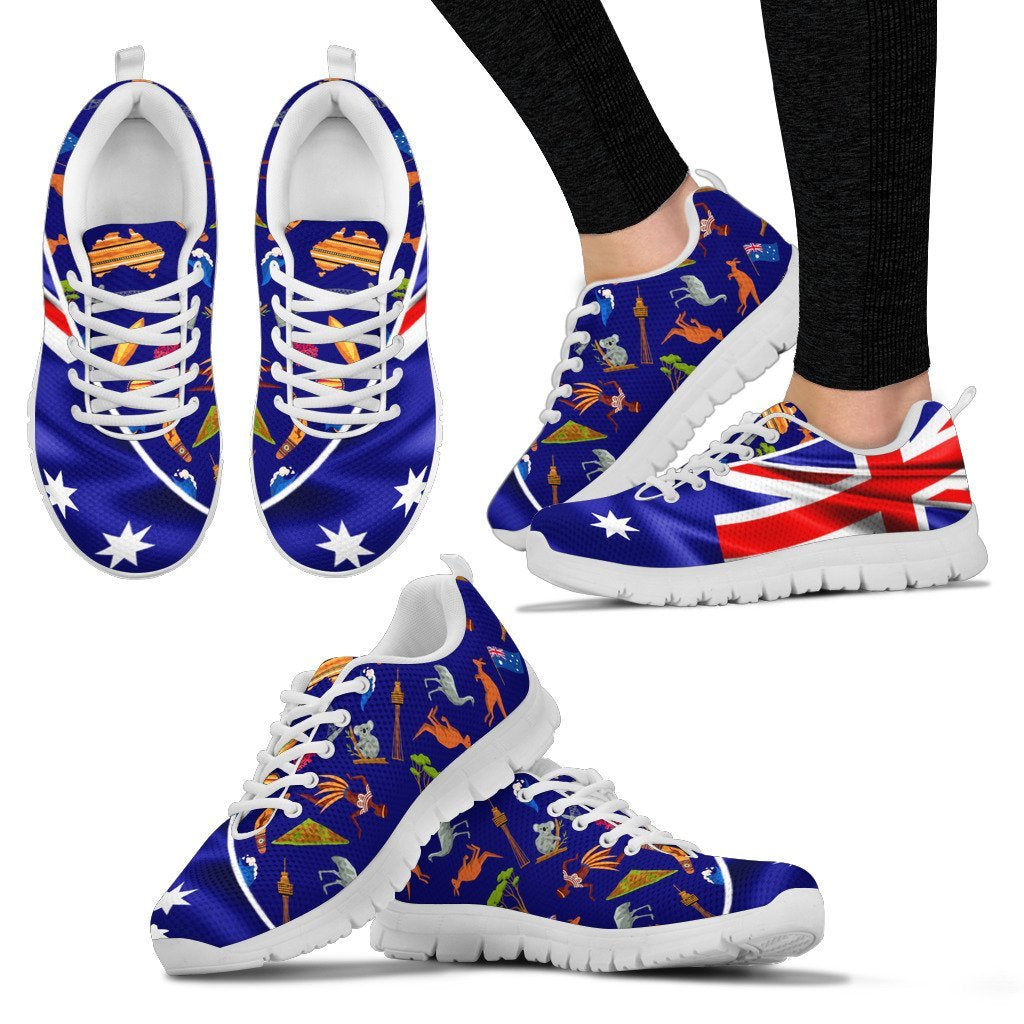 Sneakers - Aus Flag Shoes Australian Animal - Unisex - Vibe Hoodie Shop