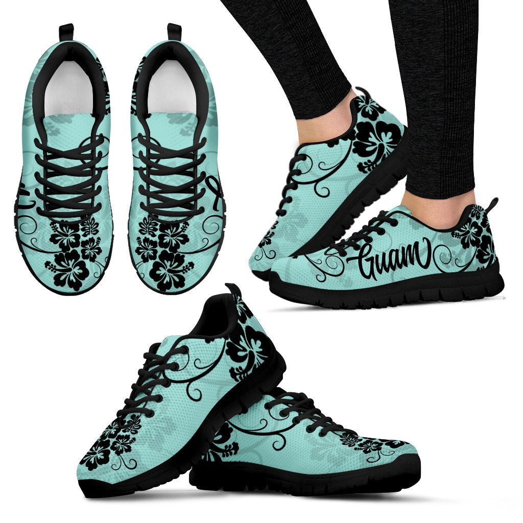 Guam Shoes - Guam with hibiscus Sneakers - Vibe Hoodie Shop