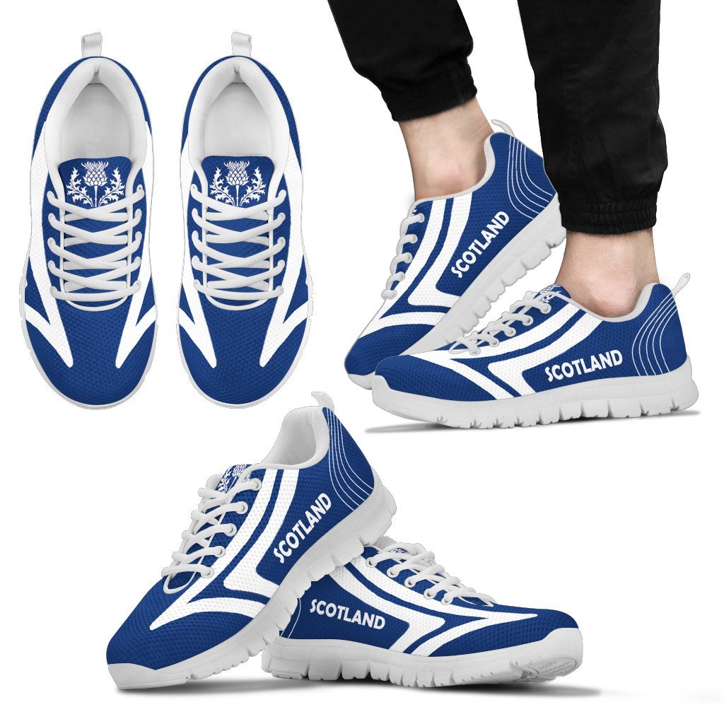 Scotland Shoes - Scotland Thistle Sneakers Ace Blue Version - Vibe Hoodie Shop