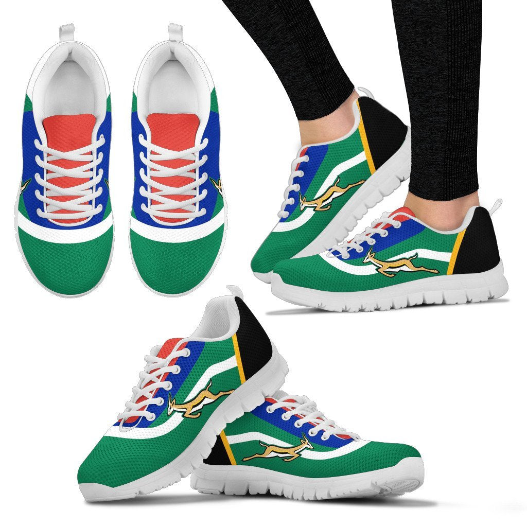 South Africa Flag Springboks Sneakers - Vibe Hoodie Shop