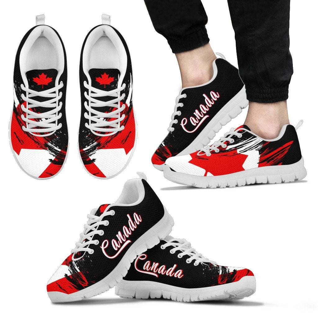 Canada Flag Sneakers - Art Style - Vibe Hoodie Shop