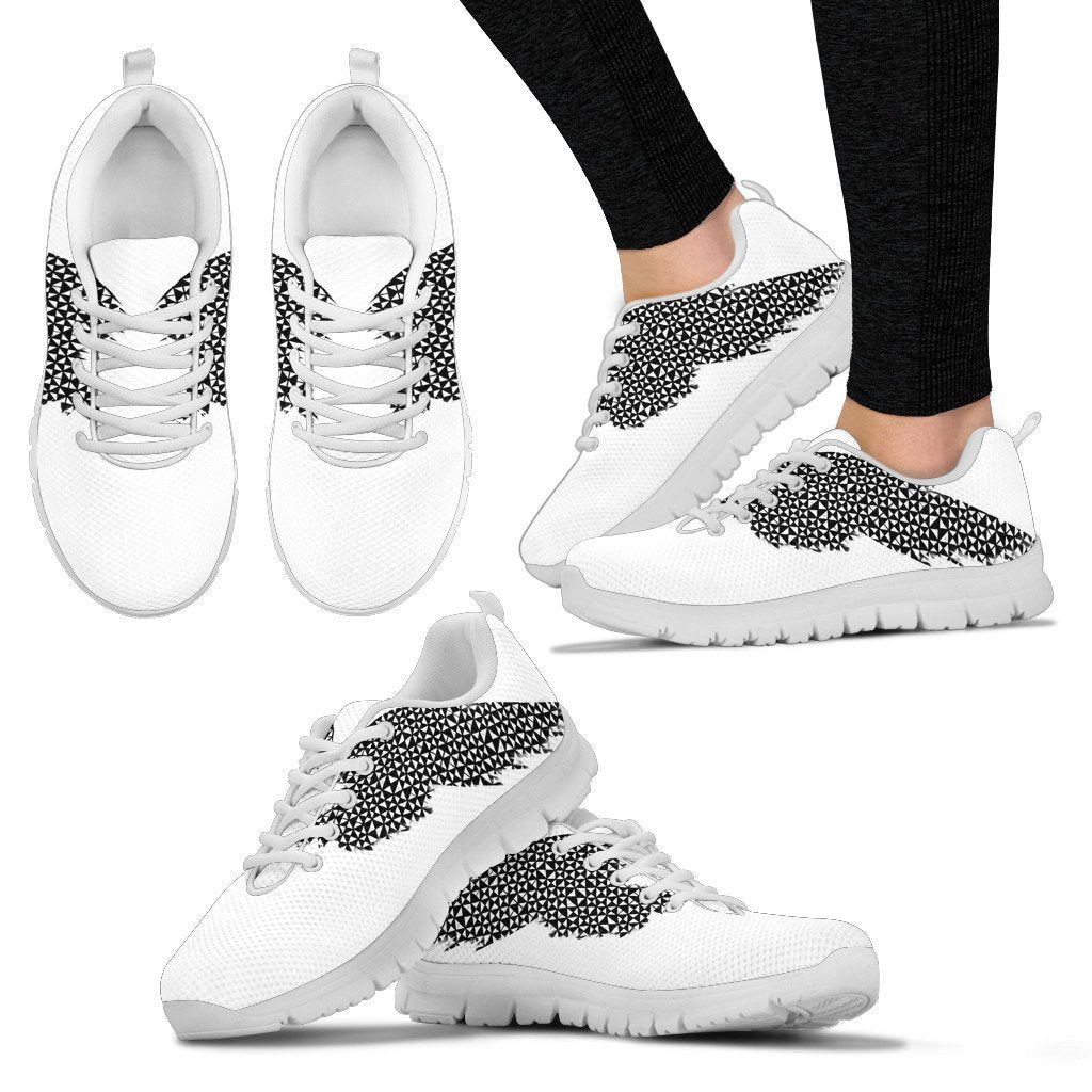 Fiji Tapa Mirror Wings Style Men's / Women's Sneakers (Shoes) - Vibe Hoodie Shop