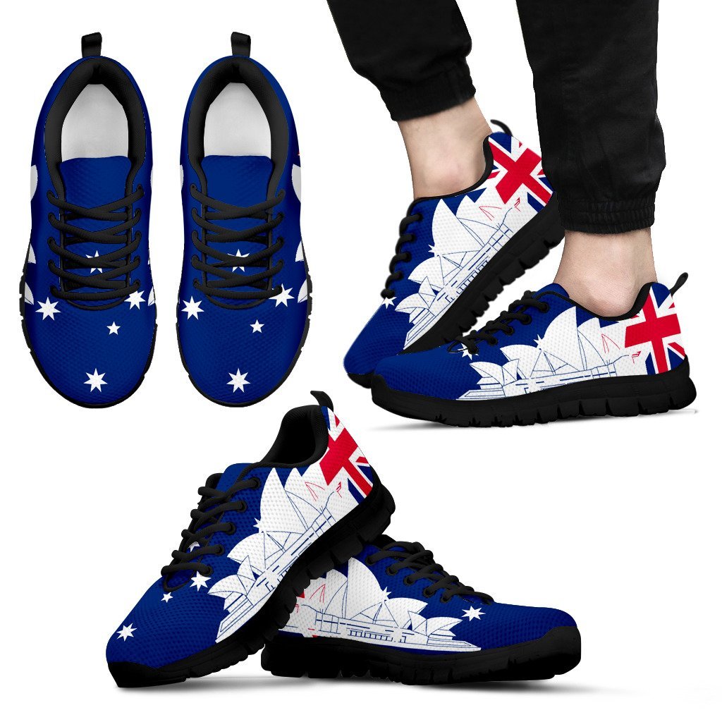 Sneakers - Sydney Opera Shoes Aus Flag - Unisex - Vibe Hoodie Shop