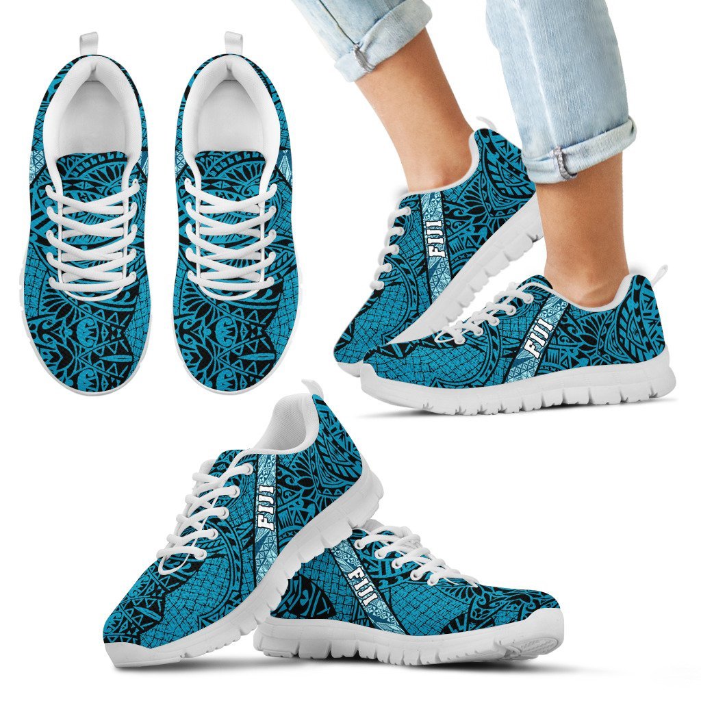 Fiji Poly Tribal Sneakers Blue - Vibe Hoodie Shop