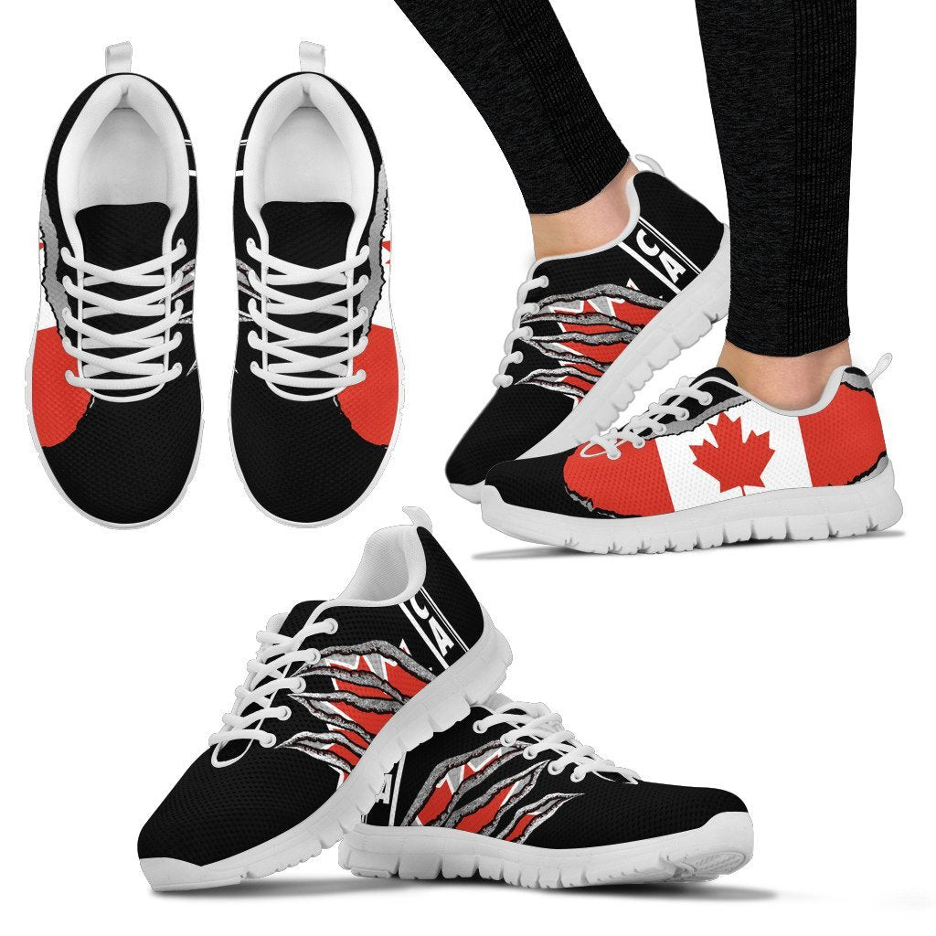 Canada Sneakers Adamantium With Flag - Vibe Hoodie Shop