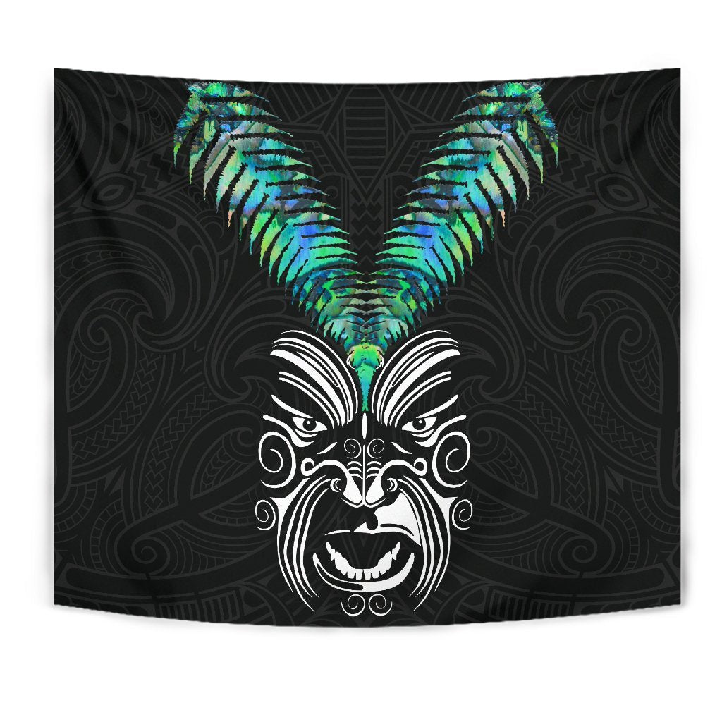 New Zealand Maori Moko Tapestry Paua Shell - Vibe Hoodie Shop