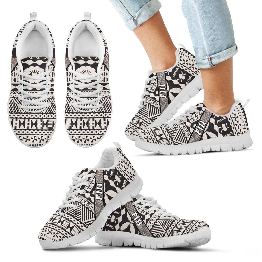 Fiji Tapa Tribal Sneakers - Vibe Hoodie Shop