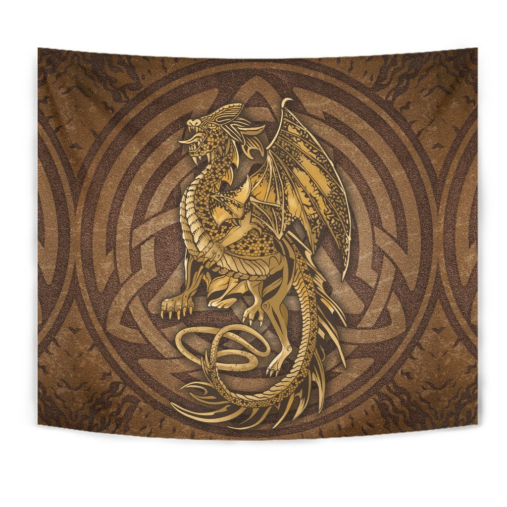 Celtic Vintage Dragon With Knot Tapestry - Vibe Hoodie Shop