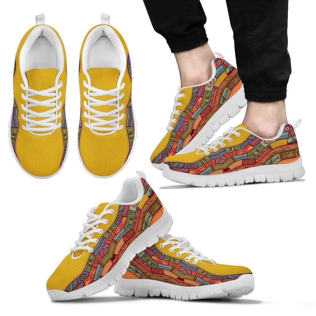 Australia Sneakers - Pattern Motifs Shoes - Vibe Hoodie Shop