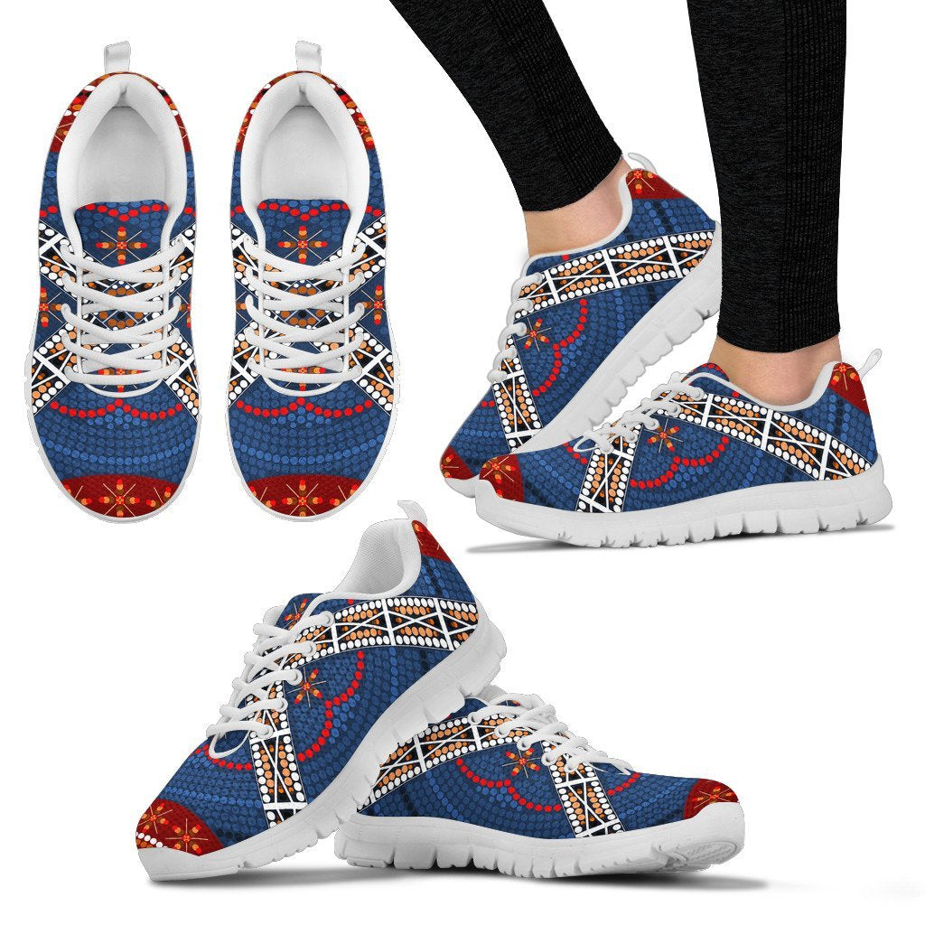 Aboriginal Sneakers, Indigenous Dot Painting - Vibe Hoodie Shop